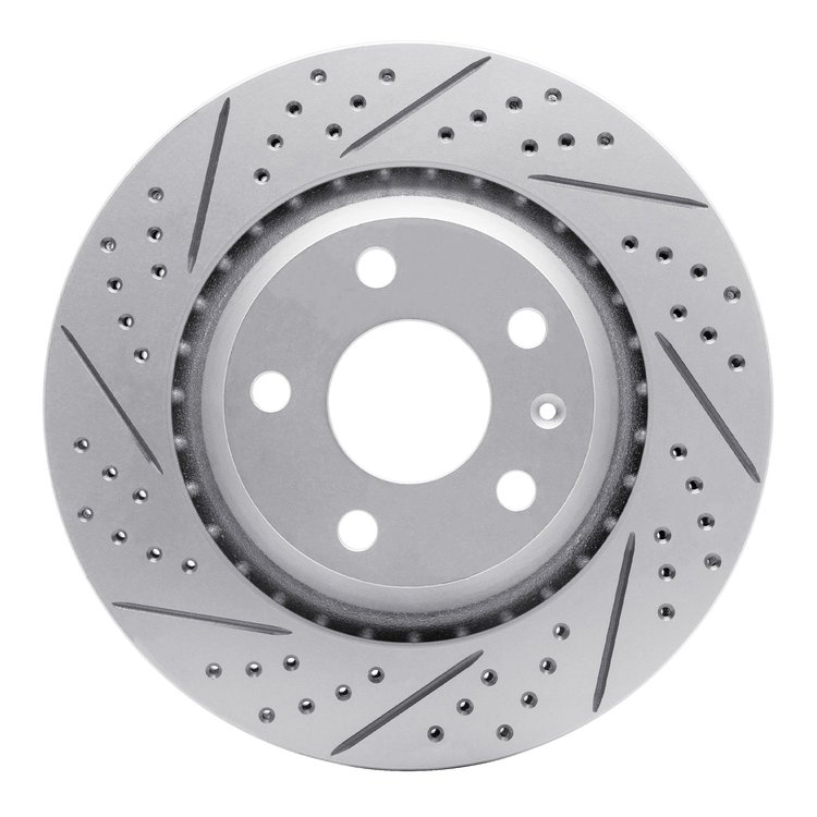 830-73055L Geoperformance Drilled/Slotted Brake Rotor, 2008-2015 Audi/Volkswagen, Position: Rear Left