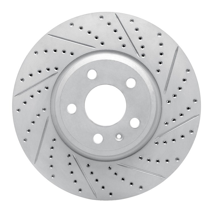 830-73057R Geoperformance Drilled/Slotted Brake Rotor, 2008-2012 Audi/Volkswagen, Position: Front Right