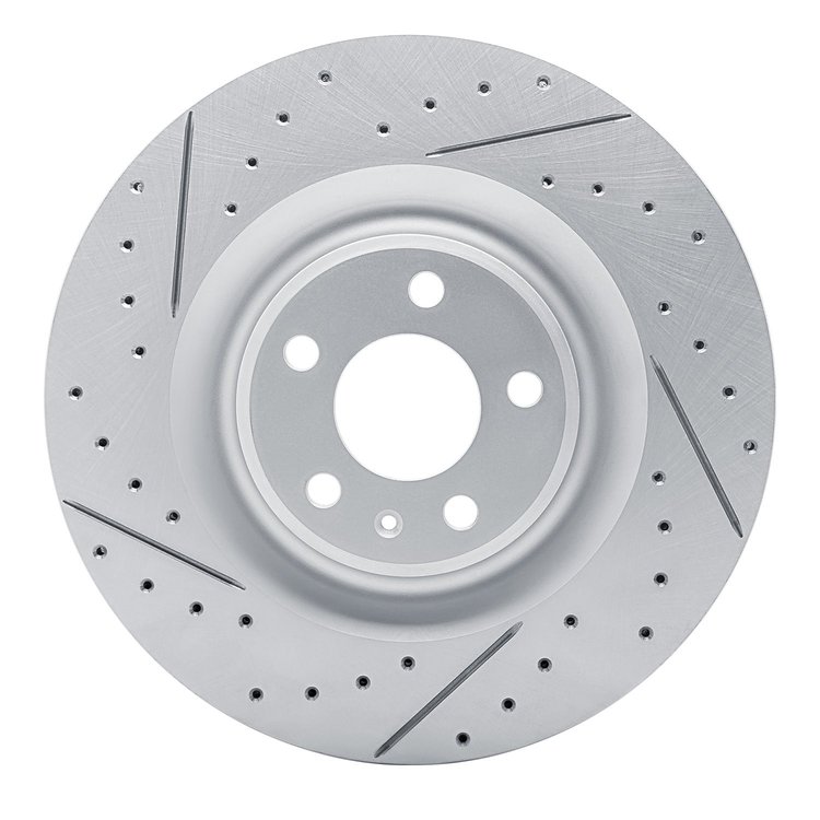 830-73079L Geoperformance Drilled/Slotted Brake Rotor, Fits Select Audi/Volkswagen, Position: Rear Left