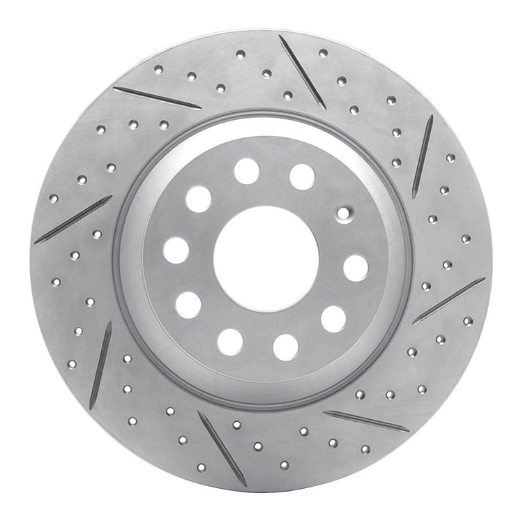 830-73082R Geoperformance Drilled/Slotted Brake Rotor, Fits Select Audi/Volkswagen, Position: Rear Right