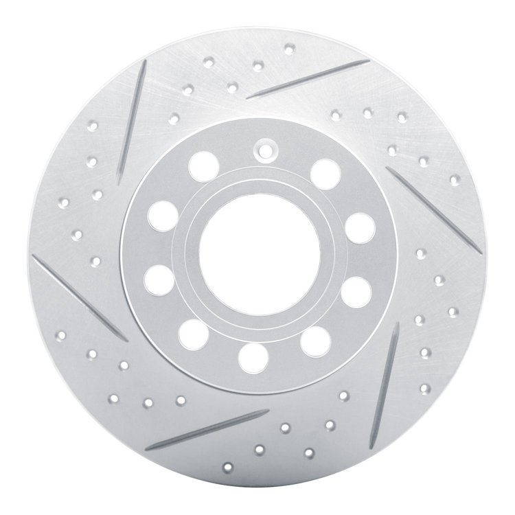 830-74027L Geoperformance Drilled/Slotted Brake Rotor, 2005-2013 Audi/Volkswagen, Position: Rear Left