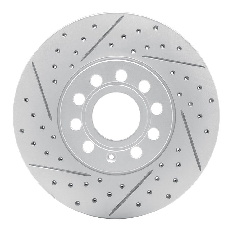 830-74028L Geoperformance Drilled/Slotted Brake Rotor, Fits Select Audi/Volkswagen, Position: Front Left