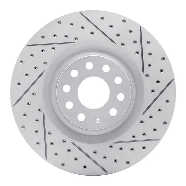 830-74029R Geoperformance Drilled/Slotted Brake Rotor, 2006-2013 Audi/Volkswagen, Position: Front Right