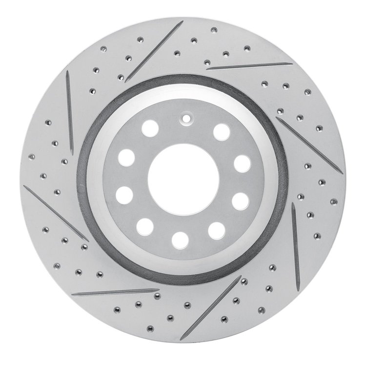 830-74030L Geoperformance Drilled/Slotted Brake Rotor, Fits Select Audi/Volkswagen, Position: Rear Left