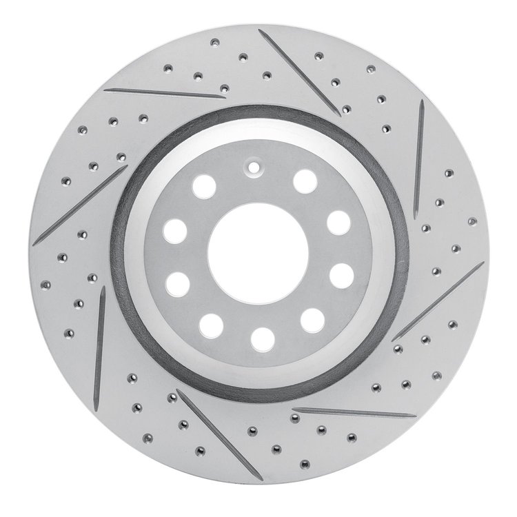 830-74030R Geoperformance Drilled/Slotted Brake Rotor, Fits Select Audi/Volkswagen, Position: Rear Right