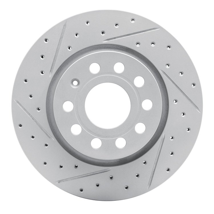 830-74032L Geoperformance Drilled/Slotted Brake Rotor, 2005-2015 Audi/Volkswagen, Position: Front Left