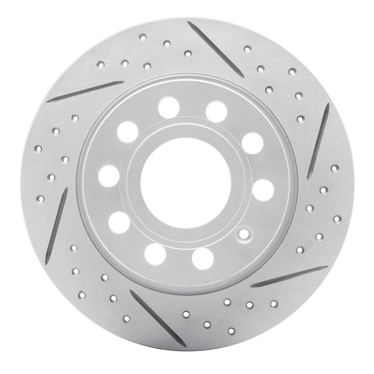 830-74033R Geoperformance Drilled/Slotted Brake Rotor, 2010-2019 Audi/Volkswagen, Position: Rear Right