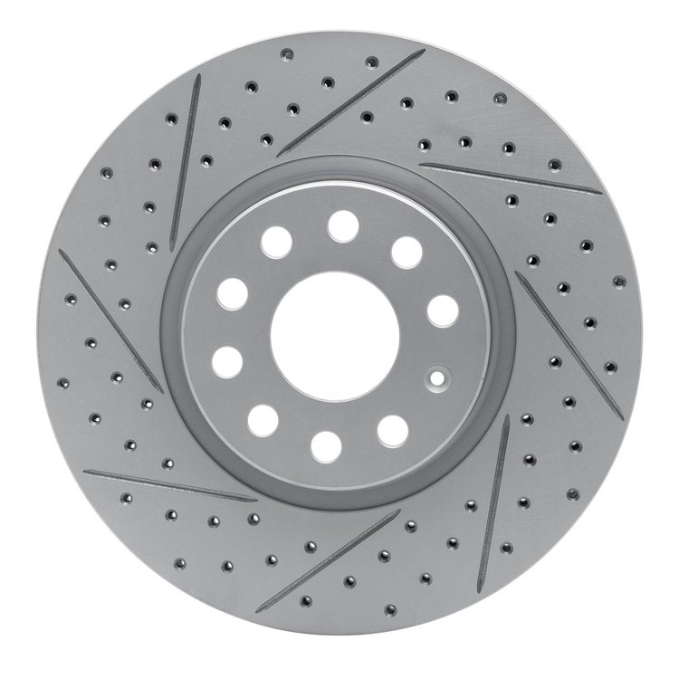 830-74053L Geoperformance Drilled/Slotted Brake Rotor, Fits Select Multiple Makes/Models, Position: Front Left