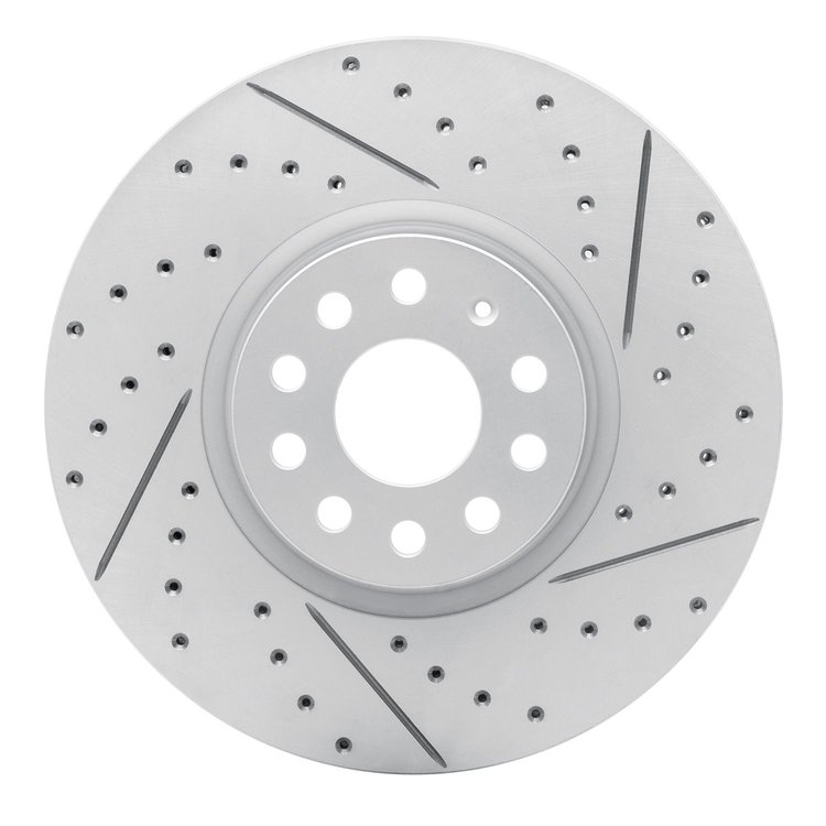 830-74058R Geoperformance Drilled/Slotted Brake Rotor, Fits Select Audi/Volkswagen, Position: Front Right