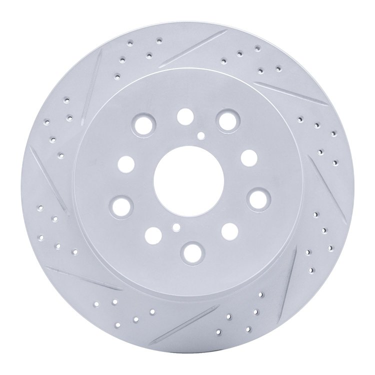 830-75010L Geoperformance Drilled/Slotted Brake Rotor, 2001-2006 Lexus/Toyota/Scion, Position: Rear Left