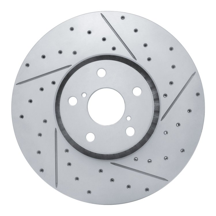 830-75012D Geoperformance Drilled/Slotted Brake Rotor, 2006-2020 Lexus/Toyota/Scion, Position: Left Front