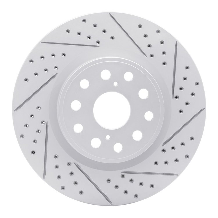 830-75017R Geoperformance Drilled/Slotted Brake Rotor, Fits Select Lexus/Toyota/Scion, Position: Front Right