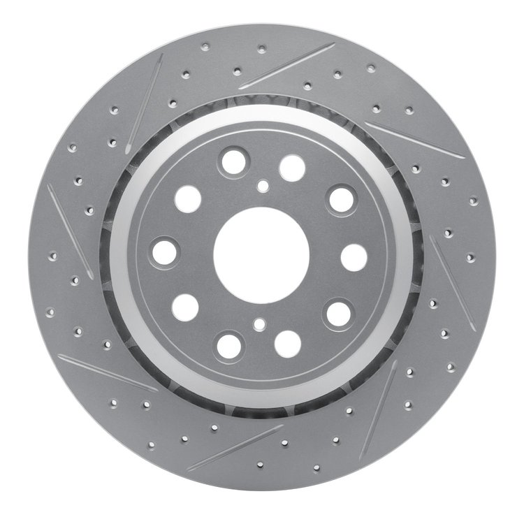 830-75018L Geoperformance Drilled/Slotted Brake Rotor, 2007-2017 Lexus/Toyota/Scion, Position: Rear Left