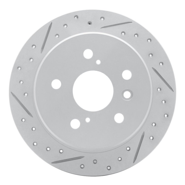 830-76054L Geoperformance Drilled/Slotted Brake Rotor, 1992-2003 Lexus/Toyota/Scion, Position: Rear Left