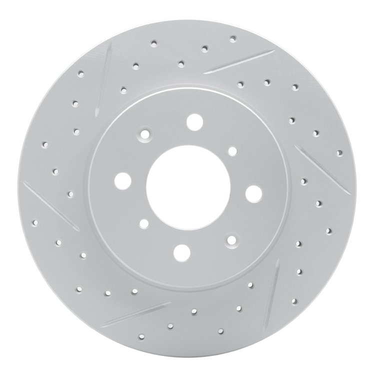 830-76074L Geoperformance Drilled/Slotted Brake Rotor, 2001-2003 Lexus/Toyota/Scion, Position: Front Left