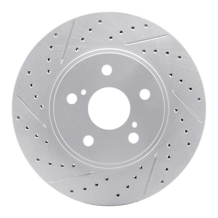 830-76075L Geoperformance Drilled/Slotted Brake Rotor, 2002-2015 Lexus/Toyota/Scion, Position: Front Left