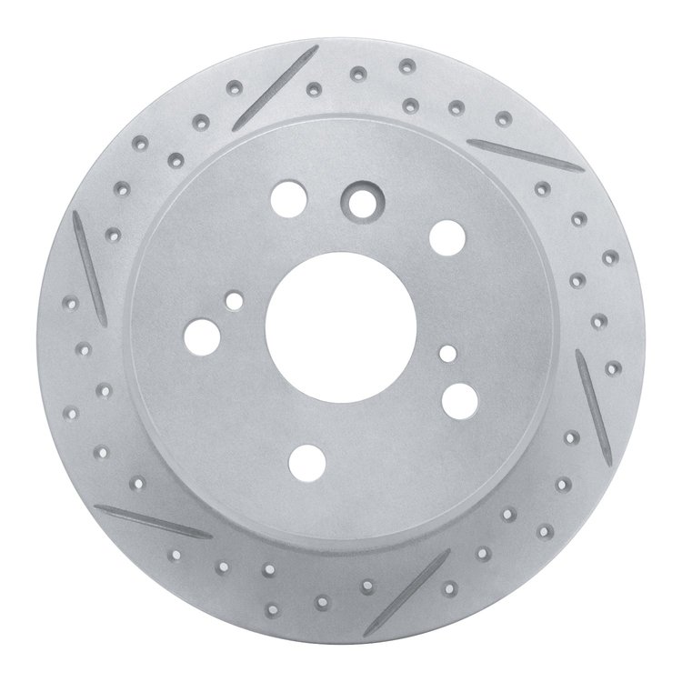 830-76076L Geoperformance Drilled/Slotted Brake Rotor, 2002-2008 Lexus/Toyota/Scion, Position: Rear Left