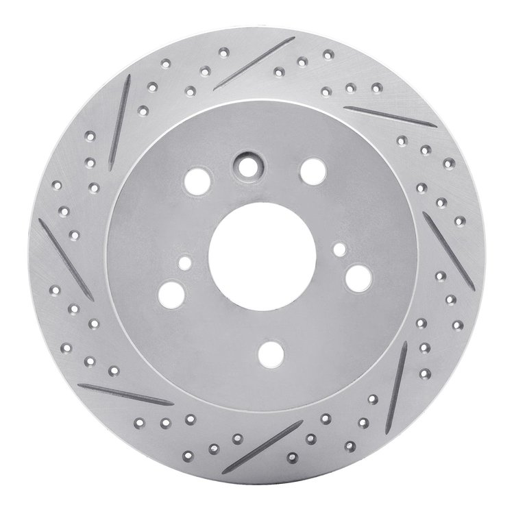 830-76079L Geoperformance Drilled/Slotted Brake Rotor, 2007-2012 Lexus/Toyota/Scion, Position: Rear Left