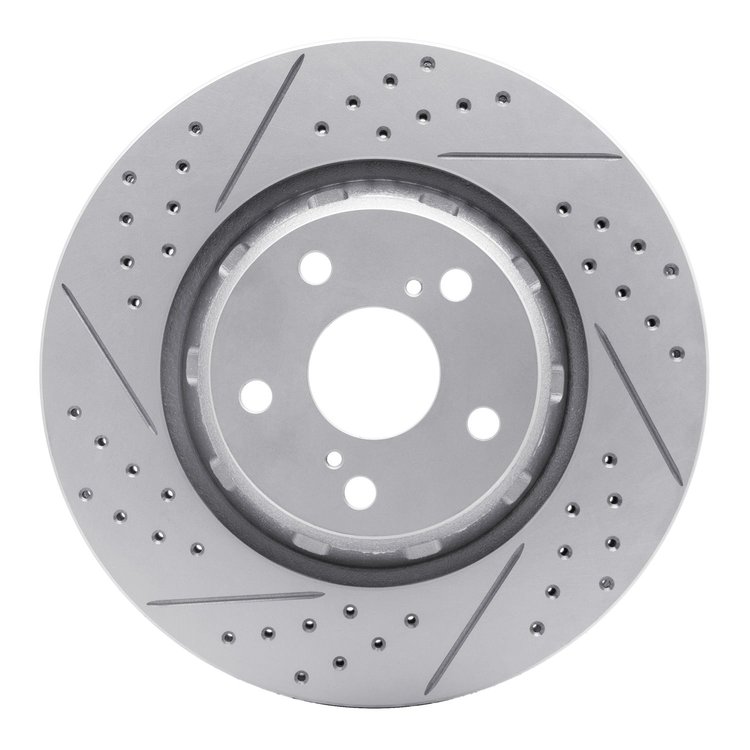 830-76085L Geoperformance Drilled/Slotted Brake Rotor, 2009-2015 Lexus/Toyota/Scion, Position: Front Left