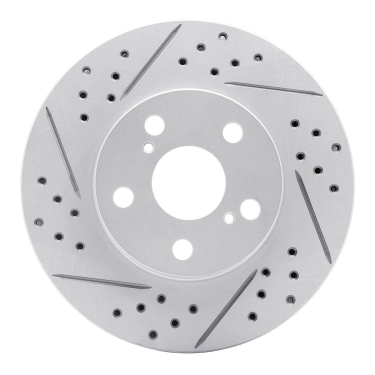 830-76087L Geoperformance Drilled/Slotted Brake Rotor, 2010-2017 Lexus/Toyota/Scion, Position: Front Left