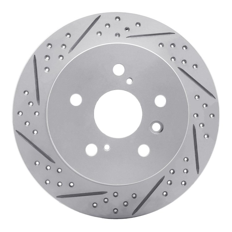 830-76087R Geoperformance Drilled/Slotted Brake Rotor, 2010-2017 Lexus/Toyota/Scion, Position: Front Right