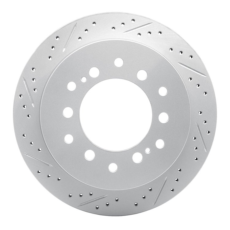 830-76127L Geoperformance Drilled/Slotted Brake Rotor, 2001-2009 Lexus/Toyota/Scion, Position: Rear Left