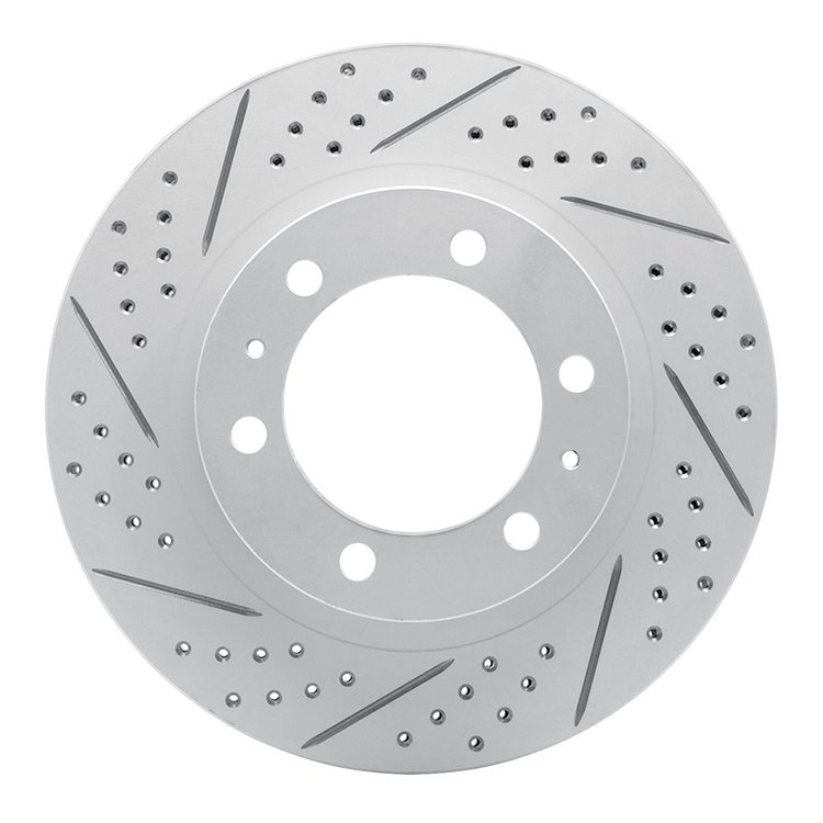 830-76128L Geoperformance Drilled/Slotted Brake Rotor, Fits Select Lexus/Toyota/Scion, Position: Front Left