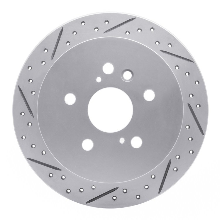 830-76130L Geoperformance Drilled/Slotted Brake Rotor, 2004-2009 Lexus/Toyota/Scion, Position: Rear Left