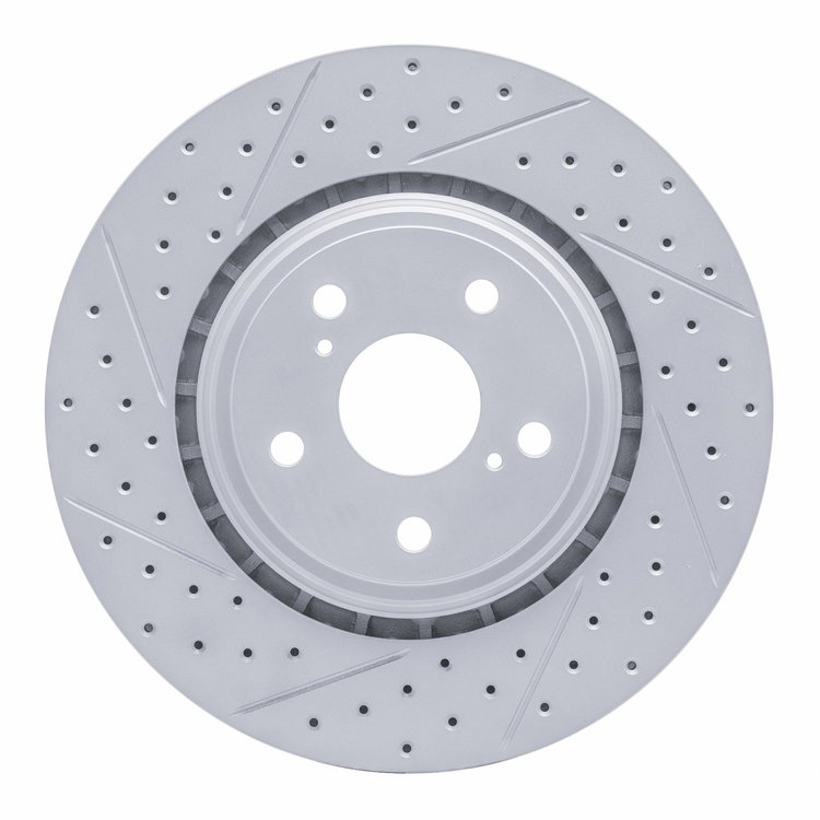 830-76138L Geoperformance Drilled/Slotted Brake Rotor, Fits Select Lexus/Toyota/Scion, Position: Front Left