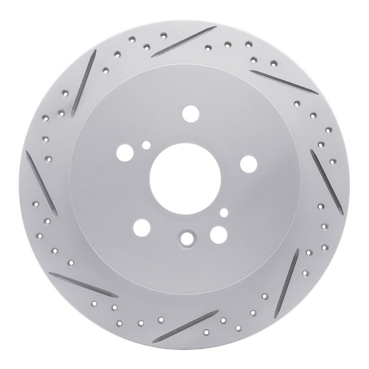 830-76139L Geoperformance Drilled/Slotted Brake Rotor, 2008-2013 Lexus/Toyota/Scion, Position: Rear Left