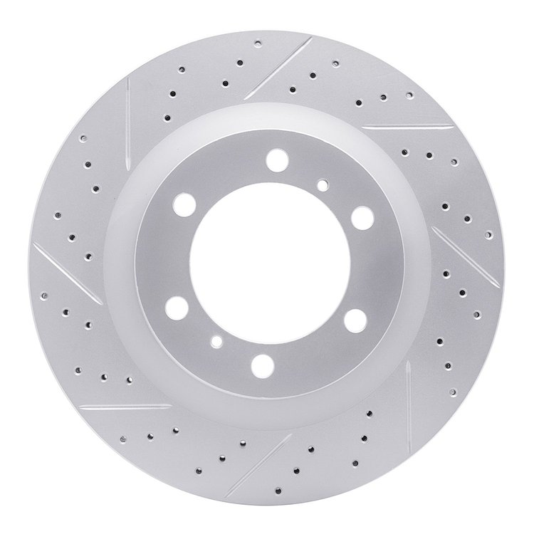 830-76142L Geoperformance Drilled/Slotted Brake Rotor, Fits Select Lexus/Toyota/Scion, Position: Front Left