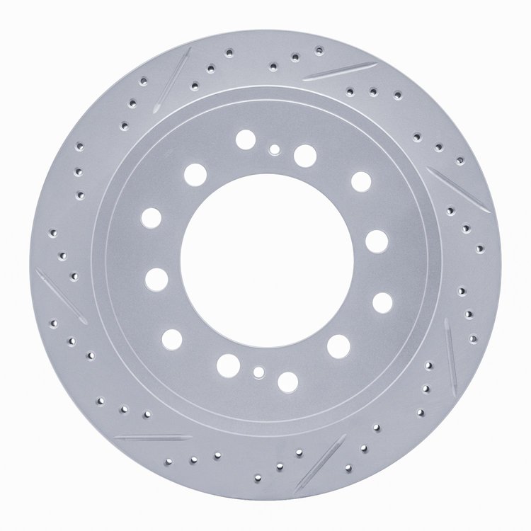830-76143L Geoperformance Drilled/Slotted Brake Rotor, Fits Select Lexus/Toyota/Scion, Position: Rear Left
