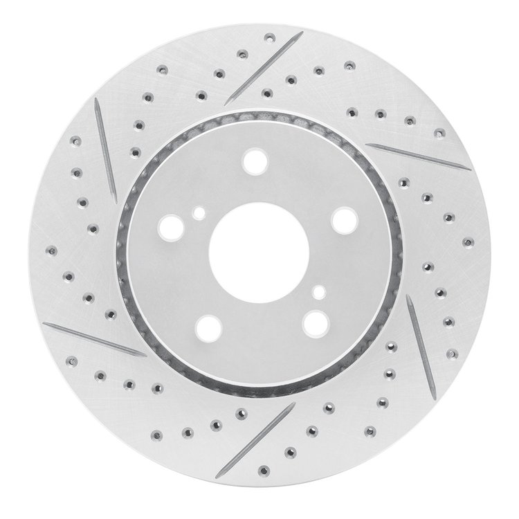 830-76153L Geoperformance Drilled/Slotted Brake Rotor, Fits Select Lexus/Toyota/Scion, Position: Front Left