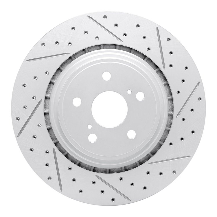 830-76158R Geoperformance Drilled/Slotted Brake Rotor, Fits Select Lexus/Toyota/Scion, Position: Front Right