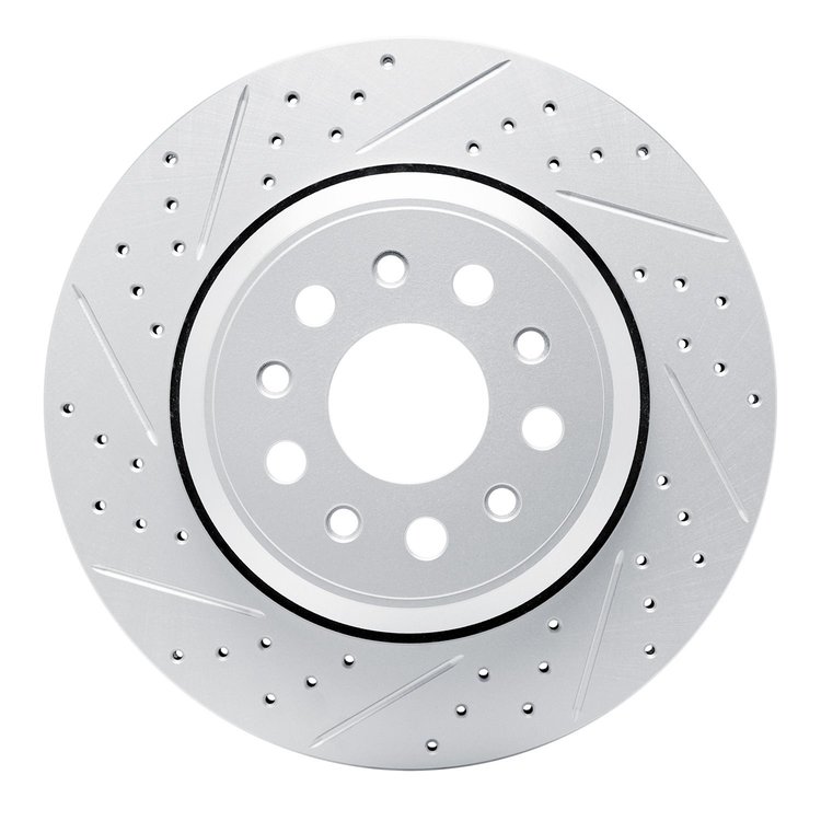 830-79003L Geoperformance Drilled/Slotted Brake Rotor, 2014-2016 Maserati, Position: Rear Left