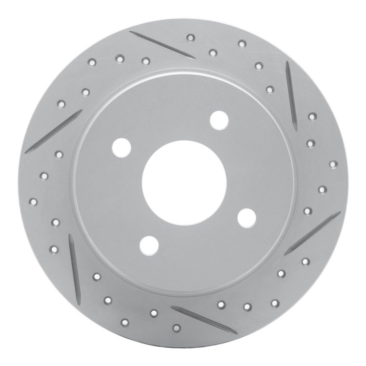 830-80072R Geoperformance Drilled/Slotted Brake Rotor, Fits Select Multiple Makes/Models, Position: Rear Right