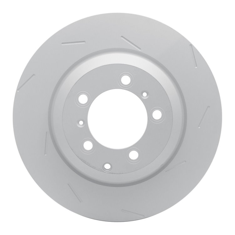 910-02138D GEOMET Slotted Hi-Carbon Alloy Brake Rotor [Coated], 2018-2021 Porsche, Position: Rear Left