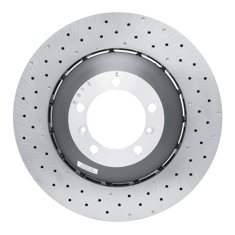 920-02058DA GEOMET Drilled Hi-Carbon Alloy Brake Rotor [Coated], 2010-2011 Porsche, Position: Right Front