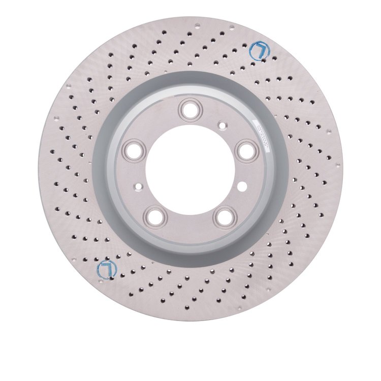 920-02063D GEOMET Drilled Hi-Carbon Alloy Brake Rotor [Coated], 2010-2021 Porsche, Position: Rear Left