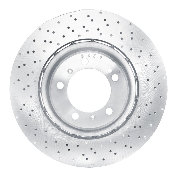 920-02074DA GEOMET Drilled Hi-Carbon Alloy Brake Rotor [Coated], 2015-2017 Porsche, Position: Rear Right
