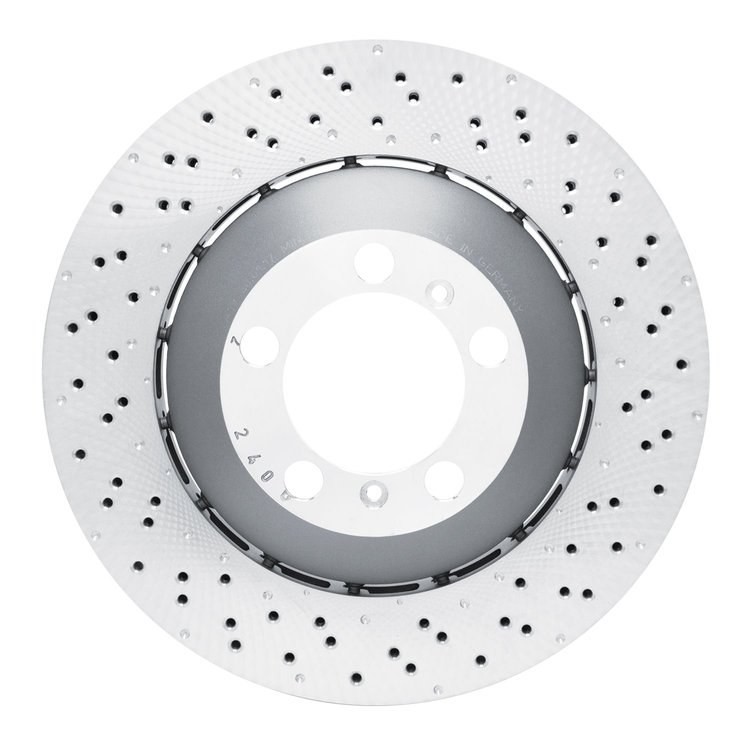 920-02083DA GEOMET Drilled Hi-Carbon Alloy Brake Rotor [Coated], 2013-2019 Porsche, Position: Right Front