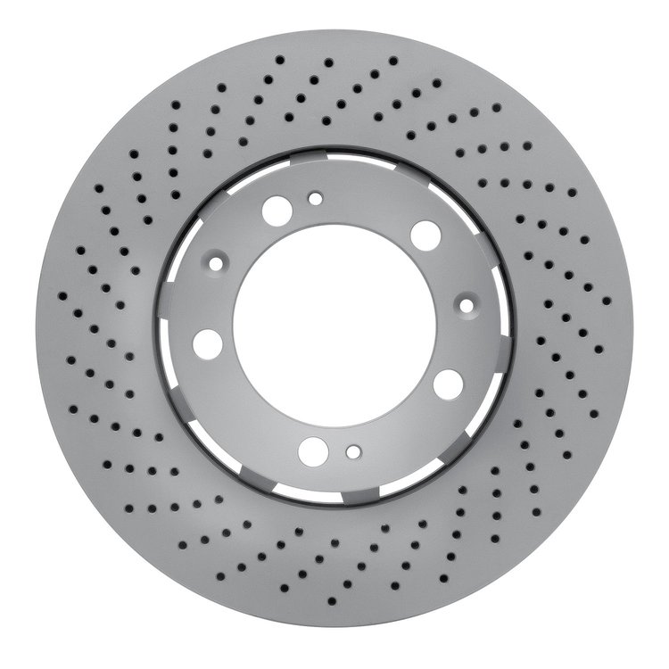 920-02117D GEOMET Drilled Hi-Carbon Alloy Brake Rotor [Coated], 1994-1998 Porsche, Position: Left Front