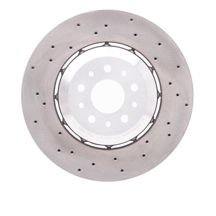920-16009 GEOMET Drilled Hi-Carbon Alloy Brake Rotor [Coated], 2015-2020 Alfa Romeo, Position: Front