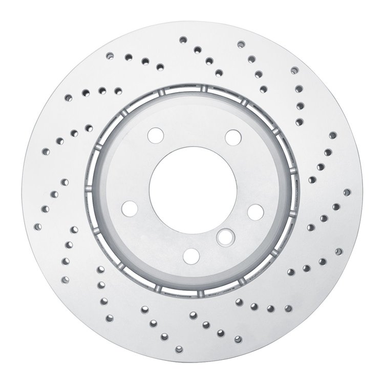 920-31163DA GEOMET Drilled Hi-Carbon Alloy Brake Rotor [Coated], 2001-2008 BMW, Position: Right Front