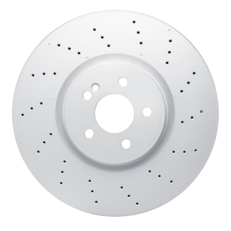 920-63197 GEOMET Drilled Hi-Carbon Alloy Brake Rotor [Coated], Fits Select Mercedes-Benz, Position: Front