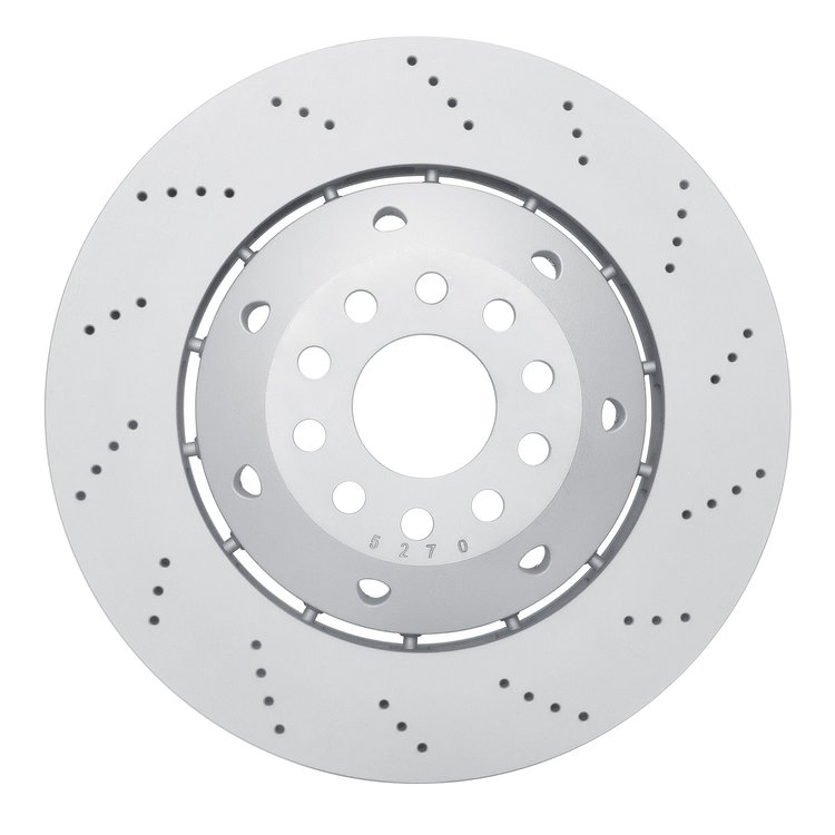 920-73027DA GEOMET Drilled Hi-Carbon Alloy Brake Rotor [Coated], 2003-2004 Audi/Volkswagen, Position: Right Front
