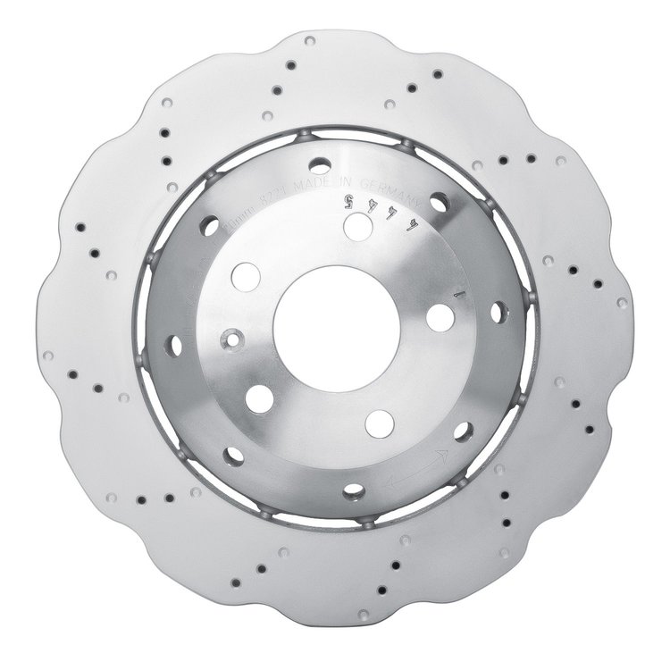 920-73070A GEOMET Drilled Hi-Carbon Alloy Brake Rotor [Coated], 2013-2015 Audi/Volkswagen, Position: Rear