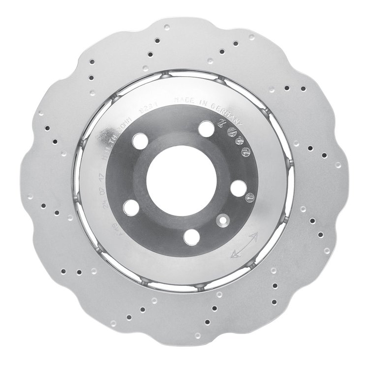 920-73071A GEOMET Drilled Hi-Carbon Alloy Brake Rotor [Coated], 2013-2014 Audi/Volkswagen, Position: Rear