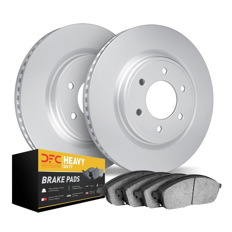 9202-48102 GEOMET Brake Rotors w/Heavy-Duty Brake Pads Kit, 2009-2020 GM, Position: Front