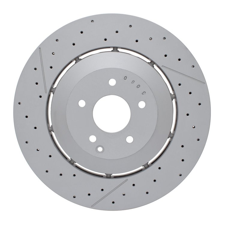 930-63080 GEOMET Drilled/Slotted Hi-Carbon Alloy Brake Rotor [Coated], 2006-2011 Mercedes-Benz, Position: Front